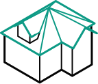 Residential roof icon